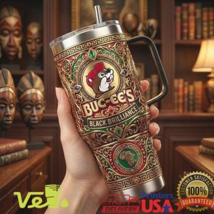 Buc ee's Black Brilliance 100 Years Legacy Edition Retro Gas Station Fans Tumbler