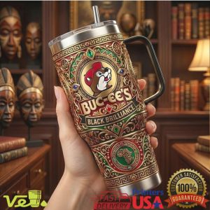 Buc ee's Black Brilliance 100 Years Legacy Edition Retro Gas Station Fans Tumbler