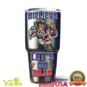 Buffalo Bills Billieve Lets Go Bills Est 1960 Football Fan Gifts 30oz Stainless Steel Insulated Tumbler