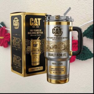 CAT Caterpillar 100th Anniversary 1925 2025 Memorial Theme Construction Collector Edition Tumbler