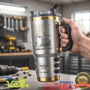 CAT Caterpillar Worker Elite Heavy Duty Excavator Limited Edition Construction Work Gear Tumbler