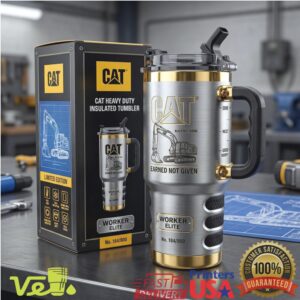 CAT Caterpillar Worker Elite Heavy Duty Excavator Limited Edition Construction Work Gear Tumbler