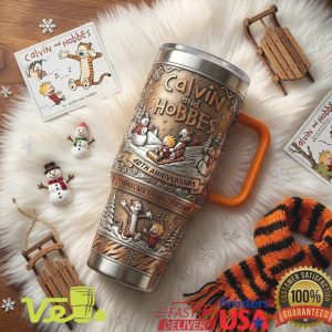Calvin and Hobbes 40th Anniversary Friends Are Best Presents Retro Comic Fans Tumbler