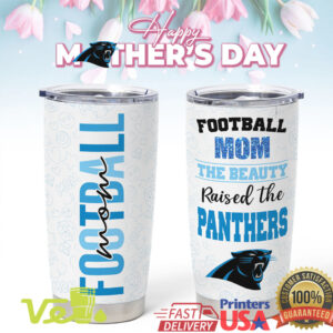 Carolina Football Mom Mother's Day Gift Custom Panthers Blue Tumbler