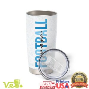 Carolina Football Mom Mother's Day Gift Custom Panthers Blue Tumbler