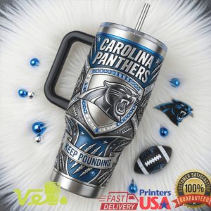 Carolina Panthers Midnight Roar Edition NFL Football Team Fan Gear Men Women Blue Tumbler