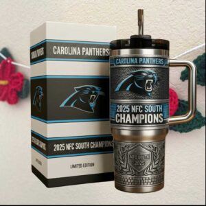 Carolina Panthers NFL 2025 NFC South Champions Limited Edition Gifts for Fans Tumbler