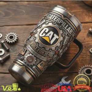Caterpillar CAT Earthmoving Legacy Industrial Construction Heavy Equipment Retro Workwear Men Tumbler