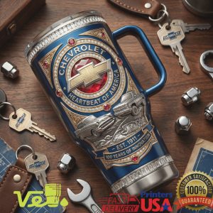 Chevrolet Heartbeat of America 100 Years of Innovation Vintage Automotive Heritage Fans Tumbler