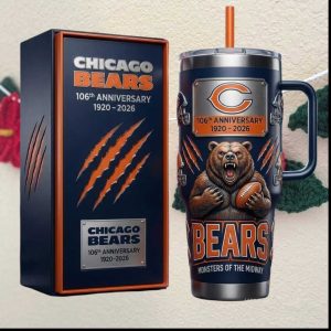 Chicago Bears 106th Anniversary 1920 2026 Monsters of the Midway Tumbler