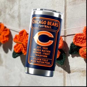 Chicago Bears Football Bears Nation Pride Soldier Field Tumbler