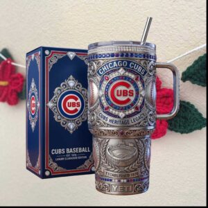 Chicago Cubs MLB Heritage Legacy Luxury Clubhouse Edition 1876 Gifts for Fans Tumbler