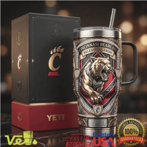 Cincinnati Bearcats Relentless Pride Black Red Gold Collegiate Sports Fan Luxury Tumbler