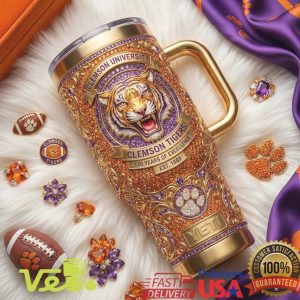 Clemson University Tigers 130 Years of Excellence College Football Retro Sports Fans Tumbler