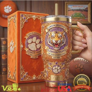 Clemson University Tigers 130 Years of Excellence College Football Retro Sports Fans Tumbler