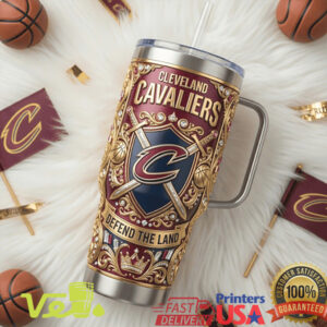 Cleveland Cavaliers Defend The Land Championship Legacy Edition NBA Maroon Tumbler