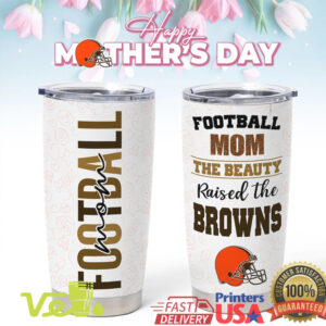 Cleveland Football Mom Mother's Day Browns Orange Custom Tumbler