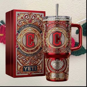 Cleveland Guardians Ornate Gold & Ruby Tumbler Progressive Field