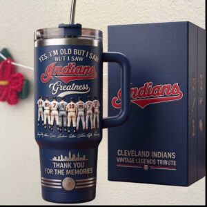 Cleveland Indians Legends Tribute Greatness Memories Baseball Fan Gift Tumbler