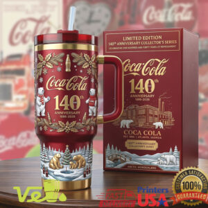 Coca Cola 140 Years Arctic Wonderland Holiday Edition 40oz Tumbler