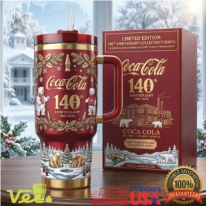 Coca Cola 140 Years Arctic Wonderland Holiday Edition 40oz Tumbler