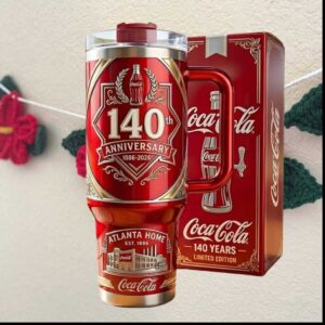 Coca Cola 140th Anniversary 1886 2026 Atlanta Home Collectors Tumbler