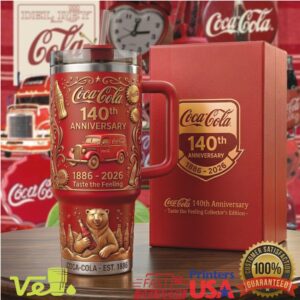 Coca Cola 140th Anniversary Collector's Edition 40oz Tumbler 1886 2026 Polar Bear