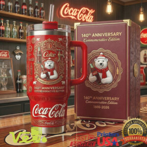 Coca Cola 140th Anniversary Commemorative 40oz Tumbler Limited Edition Red