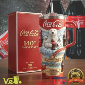 Coca Cola 140th Anniversary Polar Bear Legacy 40oz Tumbler & Gift Box