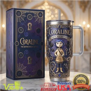 Coraline The Button Realm Edition Movie Fan Style 40oz Tumbler Handle