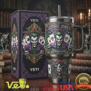 DC Comics Gothic Joker HaHaHa Purple Green 40oz Tumbler