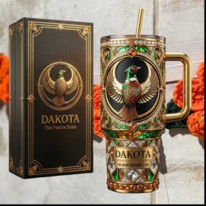 Dakota The Prairie State Pheasant Bird Nature Enthusiast Souvenir Stainless Steel Insulated Tumbler