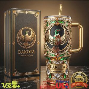 Dakota The Prairie State Ring Necked Pheasant Stained Glass Tumbler