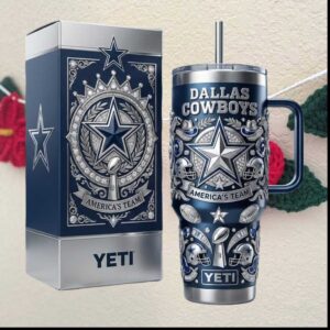 Dallas Cowboys America's Team Super Bowl Trophy Luxury Silver Diamond Fan Gift Tumbler
