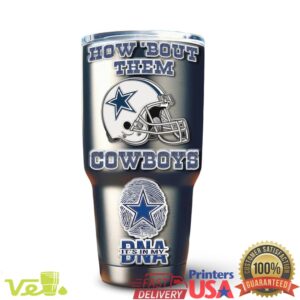 Dallas Cowboys How Bout Them Cowboys NFL Football Blue Stars Gift Stainless Steel Insulated Tumbler