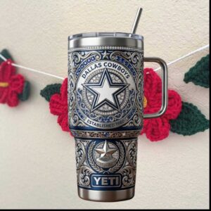 Dallas Cowboys Western Engraved Style 1960 Established Luxury 40oz Fan Gift Tumbler