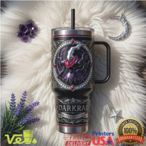 Darkrai Master of Night Pokemon Mythical Crystal Shimmer Gamer Gift 40oz Stainless Steel Insulated Tumbler