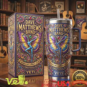 Dave Matthews Band 30 Years of Music Memories Butterfly 40oz Tumbler
