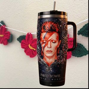 David Bowie Aladdin Sane Tribute 40oz Stanley Tumbler with Handle