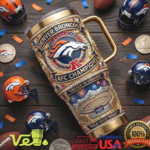 Denver Broncos AFC Champions Mile High Magic Relief Tumbler