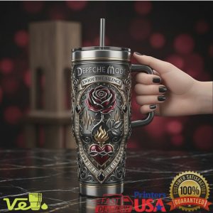 Depeche Mode Enjoy The Silence Rose Gothic Rock Music Fans Tumbler