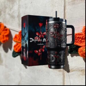 Depeche Mode Violator Rose Synthwave Retro 1990 Music Collector Gifts for Fans Stainless Steel Insulated Tumbler