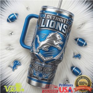 Detroit Lions Pride of the Motor City NFL Embossed Steel Tumbler