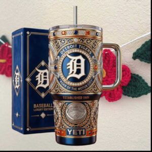 Detroit Tigers Baseball Roar of the Motor City Established 1901 Luxury Edition Stainless Steel Insulated Tumbler