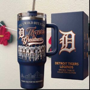 Detroit Tigers Legends Tribute Collector's Edition Greatness Memories Baseball Tumbler