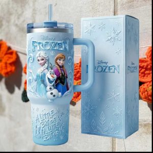 Disney Frozen Elsa and Anna “A Little Bit of You” 3D Relief 40oz Tumbler