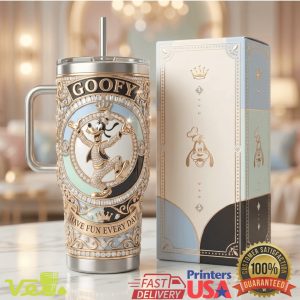 Disney Goofy Have Fun Every Day Luxury Jeweled 40oz Tumbler