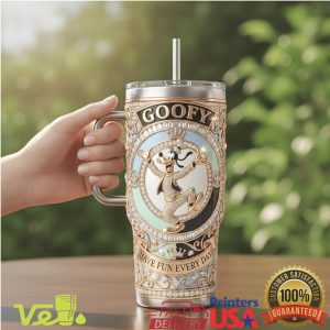 Disney Goofy Have Fun Every Day Luxury Jeweled 40oz Tumbler
