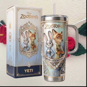 Disney Zootopia Judy Hopps & Nick Wilde “Anyone Can Be Anything” Yeti Tumbler