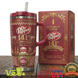 Dr Pepper 141st Anniversary 1885 2026 141 Years of Flavor Soda Pop Tumbler